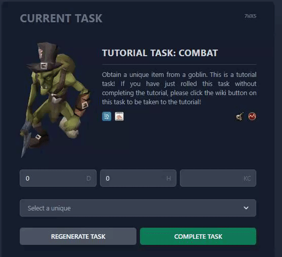 Completing a task!
